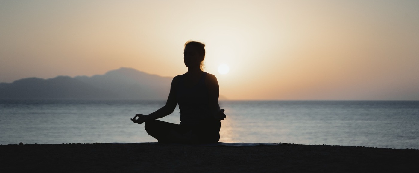 A calm meditation scene